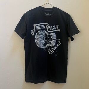 Johnny Cash Black Graphic Tee small vintage